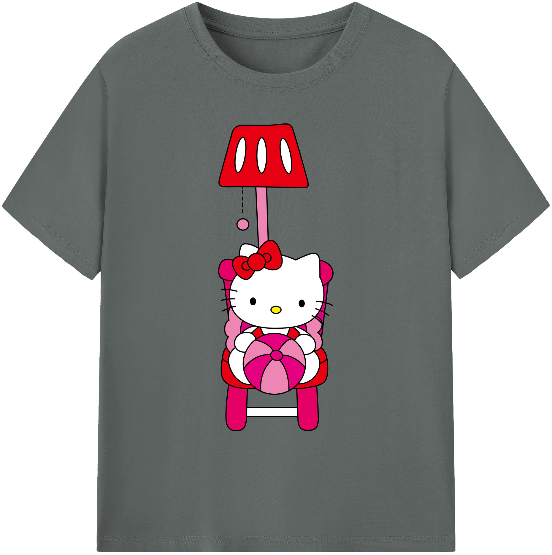 （画像用） Hello Kitty ハローキティ 綿100％ メンズ半袖Tシャツ｜肌触りやわらか＆通気性